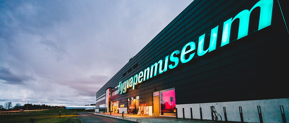 Fasaden av en museibyggnad, sedd utifr&aring;n.