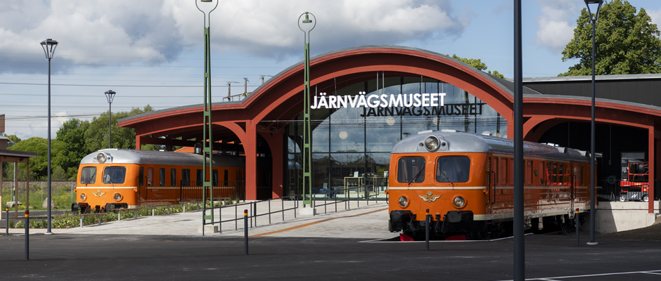 Fasaden av en museibyggnad, sedd utifr&aring;n.